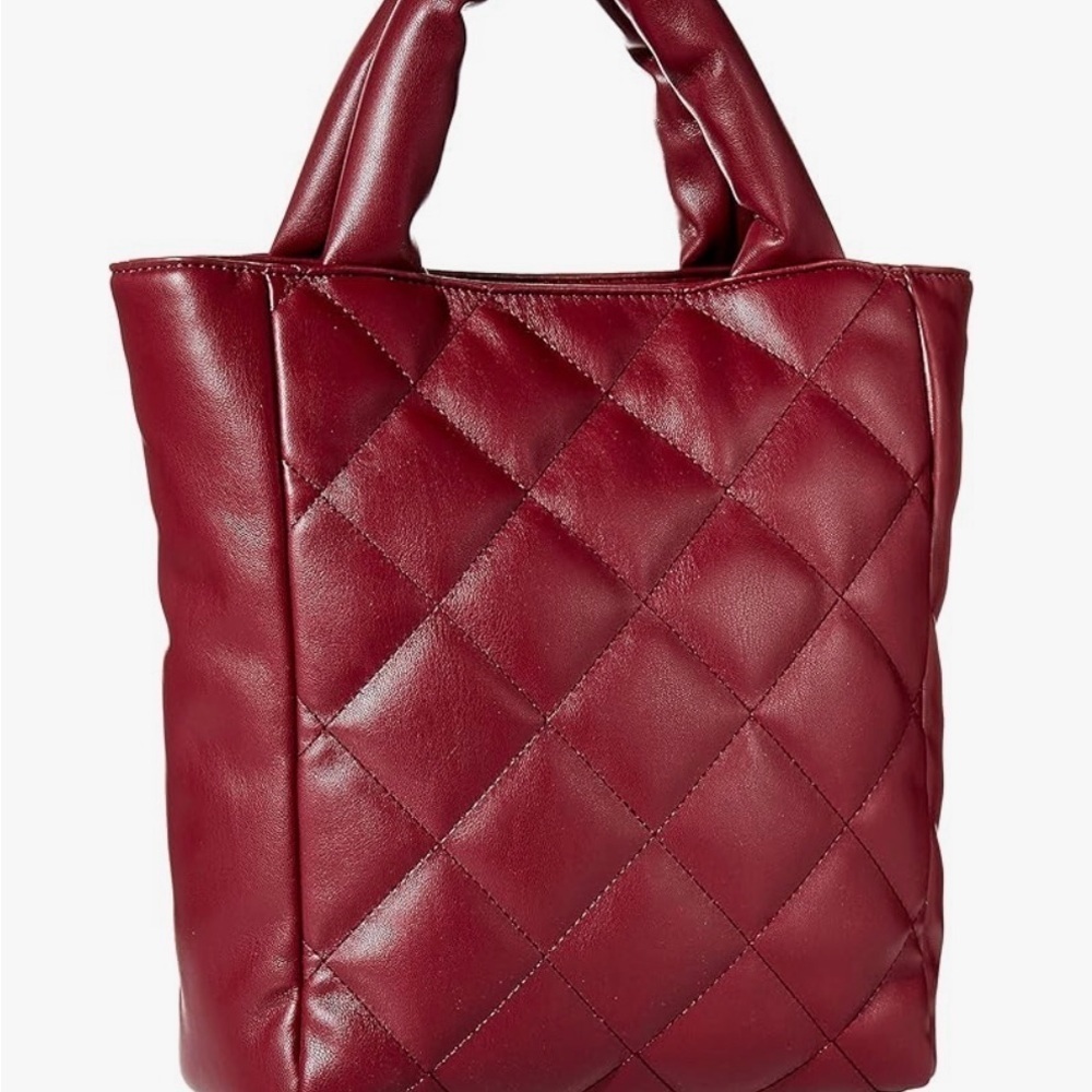 NWT The Drop Bella Small Puffer Tote Bagtote-handbag - Rhubarb - Picture 6 of 10